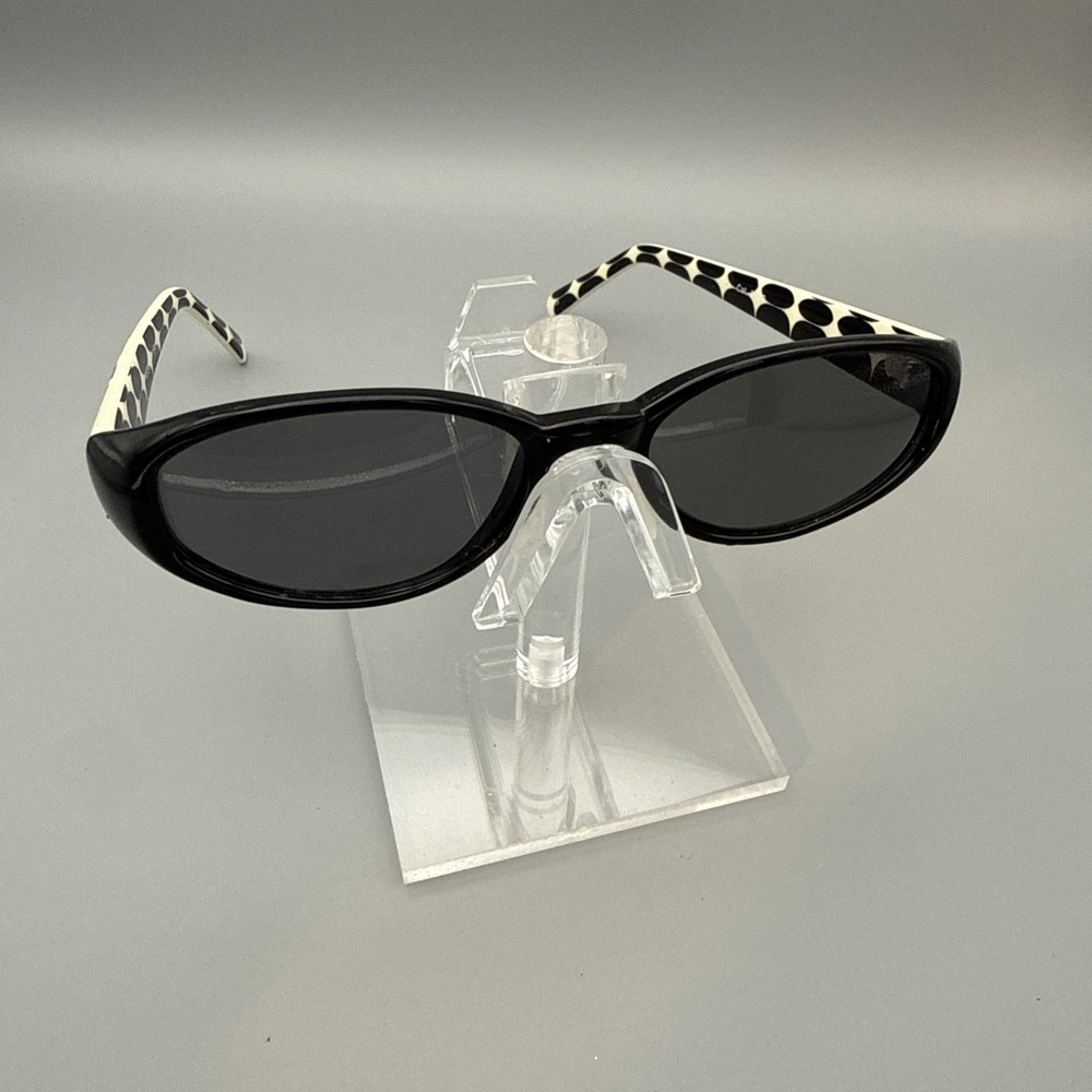SAVVY Sunglasses Frames authentic Cat Eye Vintage, Black And Cream Polarized Len